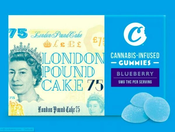 Cookies - London Pound Cake 75 Blueberry - Gummy - 20ct - 100mg