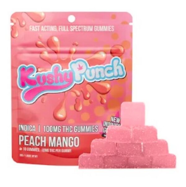 Kushy Punch - Indica Peach Mango Individual - Gummy - 10ct - 100mg