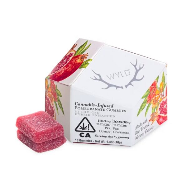 Pomegranate 1:1 CBD + Hybrid Enhanced Gummies | 100mg