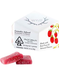 Raspberry Sativa Enhanced Gummies | 100mg