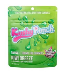 Kushy Punch - Sativa Kiwi Breeze Individual - Gummy - 10ct - 100mg